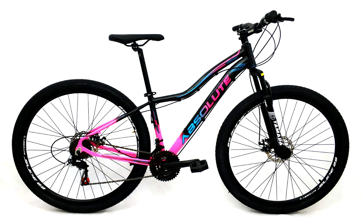 Bicicleta Absolute Hera Aro 29 Quadro 17  Preto/Rosa 21V .